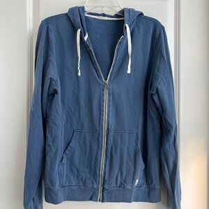 Marine Layer Afternoon Hoodie Womens XL Faded Navy Full Zip Casual Luxury Preppy